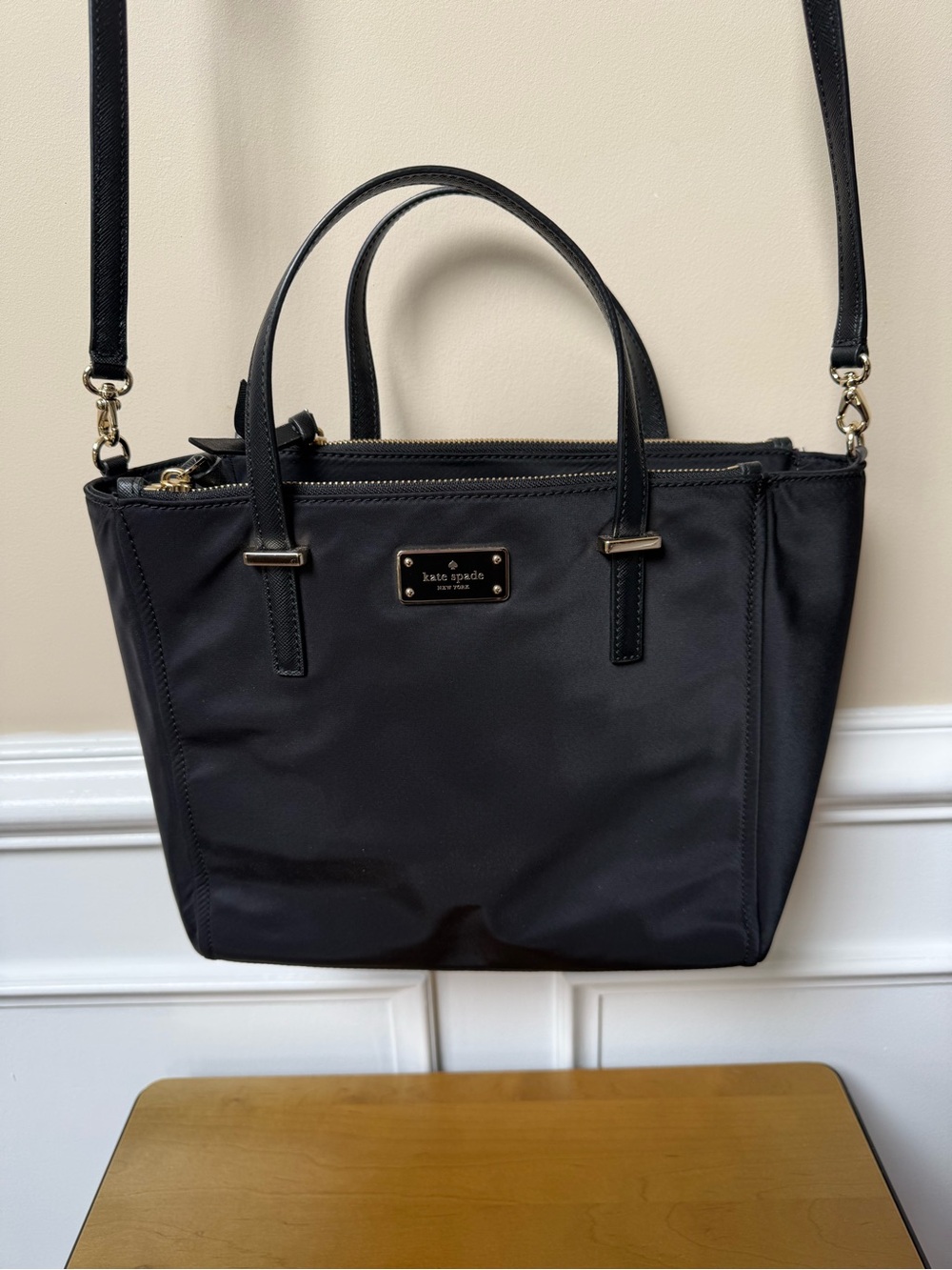 kate spade Black Nylon Crossbody Satchel - Picture 2 of 5
